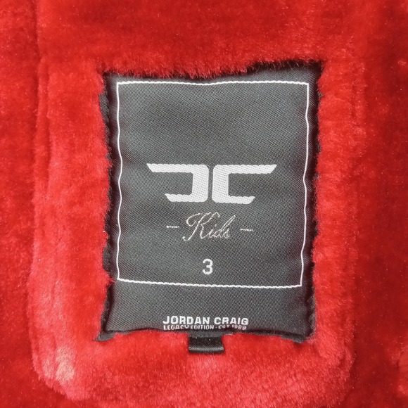 Jordan Craig Coat Kids Small Red Faux Fur Fleece Hooded Parka Jacket 91589K - Picture 2 of 7
